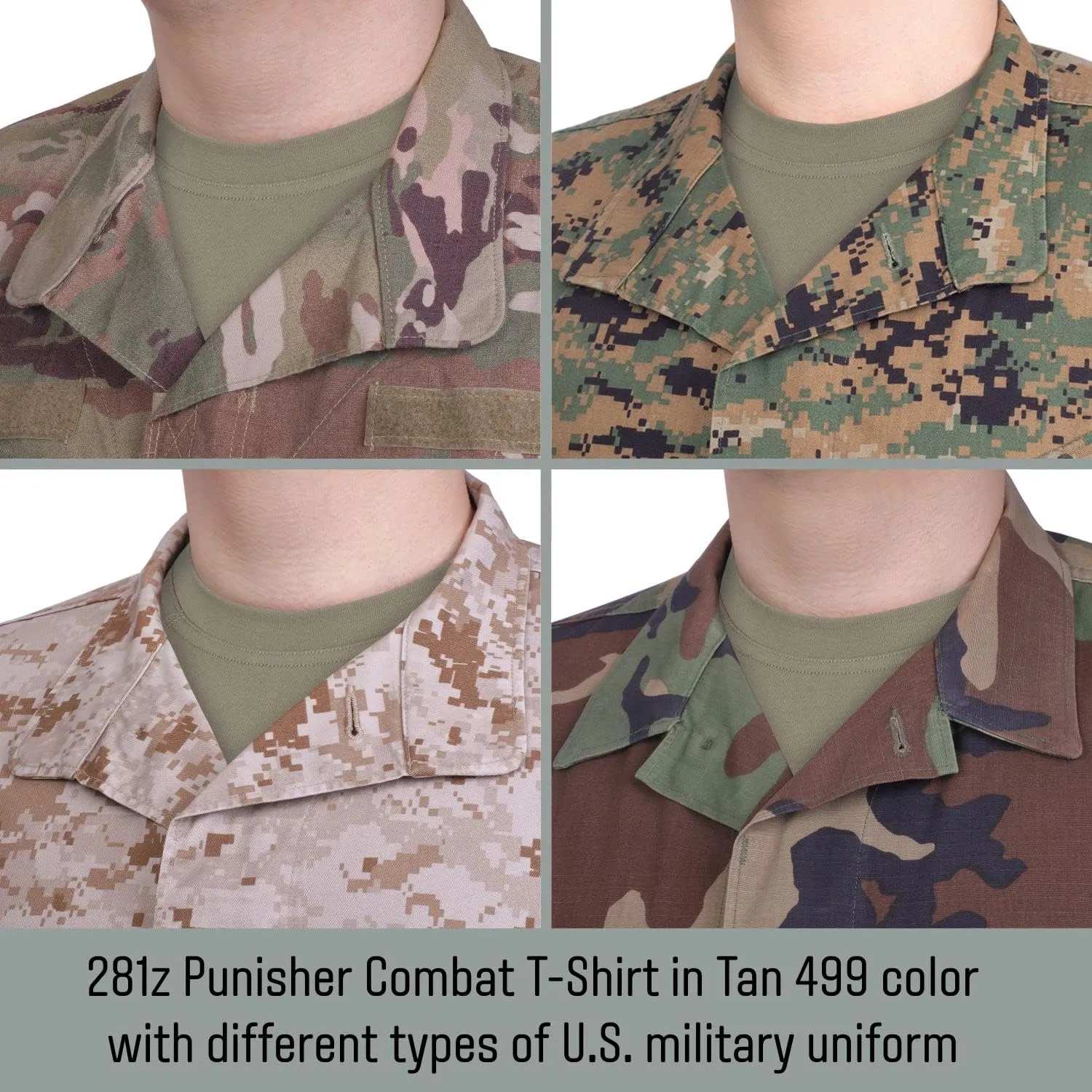 281Z Womens Military Stretch Cotton Underwear Shirt - Tactical Hiking Outdoor - Punisher Combat Line