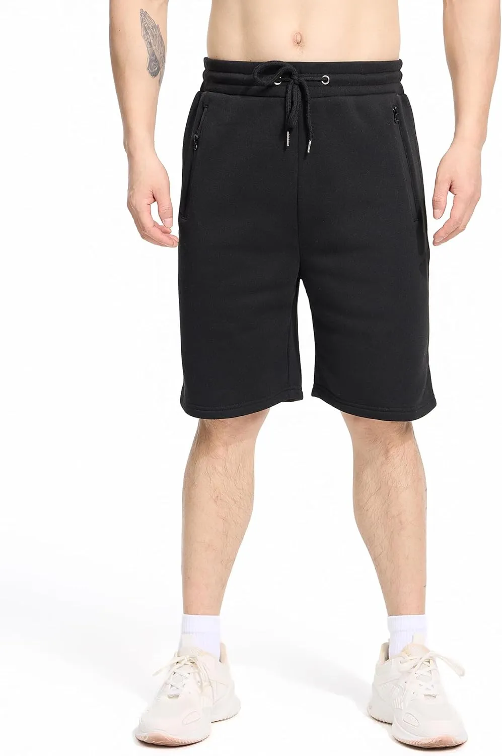 3 Pack Mens Athletic Shorts Casual Quick-Drying Gym Shorts for Mens with Zipper Pockets Drawstring