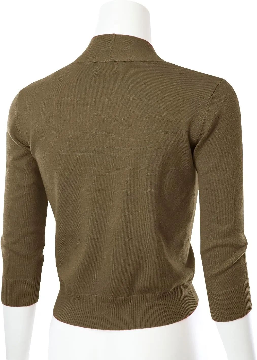 3/4 Sleeve Solid Open Bolero Cropped Cardigan for Women (S-3XL)