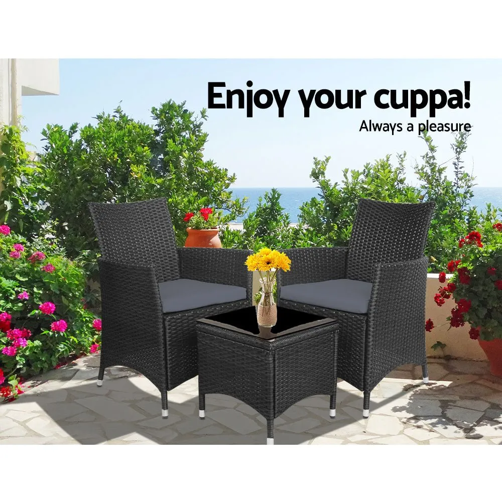 3pc Bistro Chair & Table Set