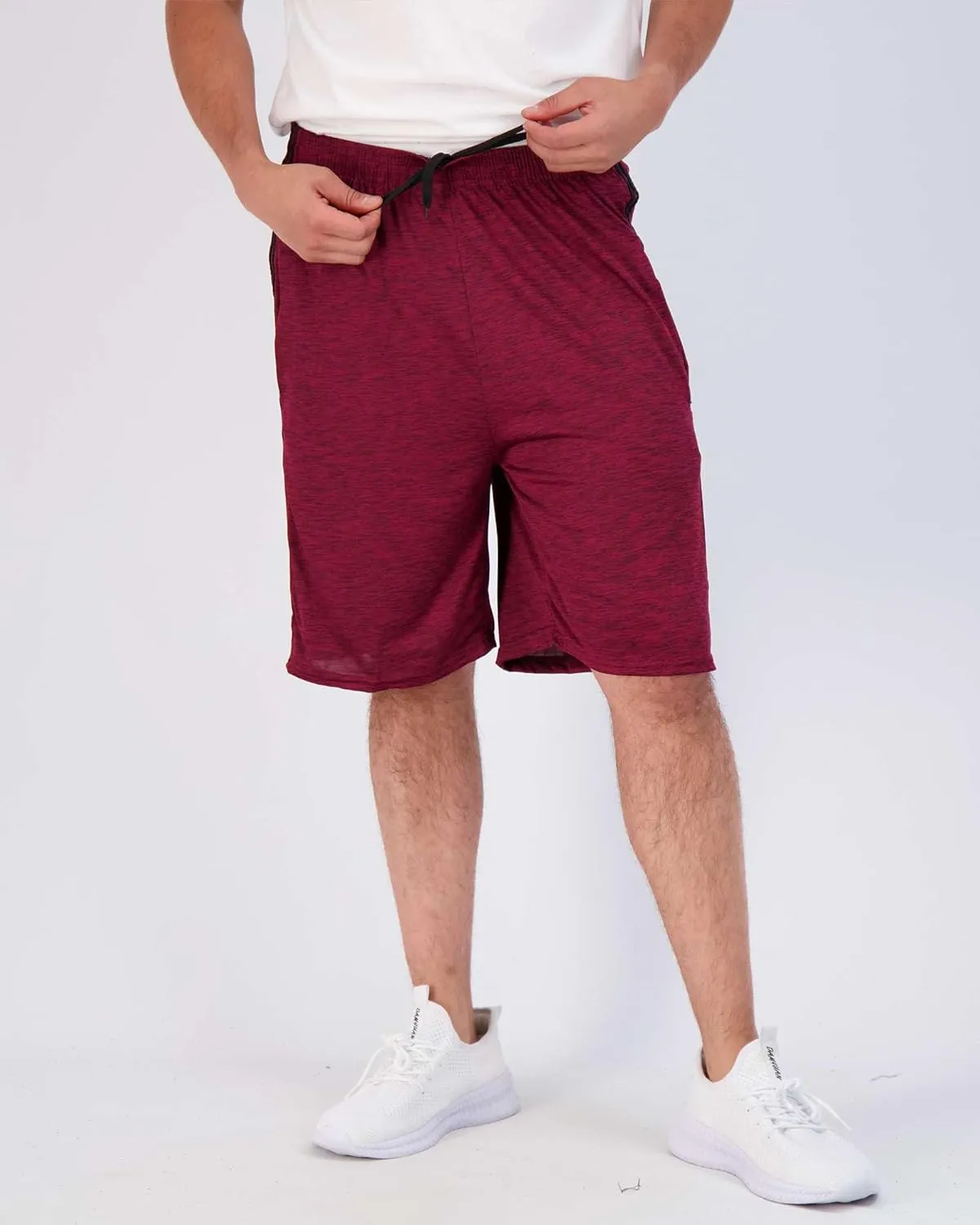 5 Pack Men's Active Quick Dry Fit Shorts - Athletic Running Gym Workout Casual Shorts with Pockets Bulk