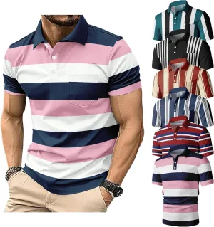6 Pack Mens Polo Shirt Short Sleeve Sports Golf Tennis T-Shirt Moisture-Wicking Summer Shirts for Work Casual Athletic