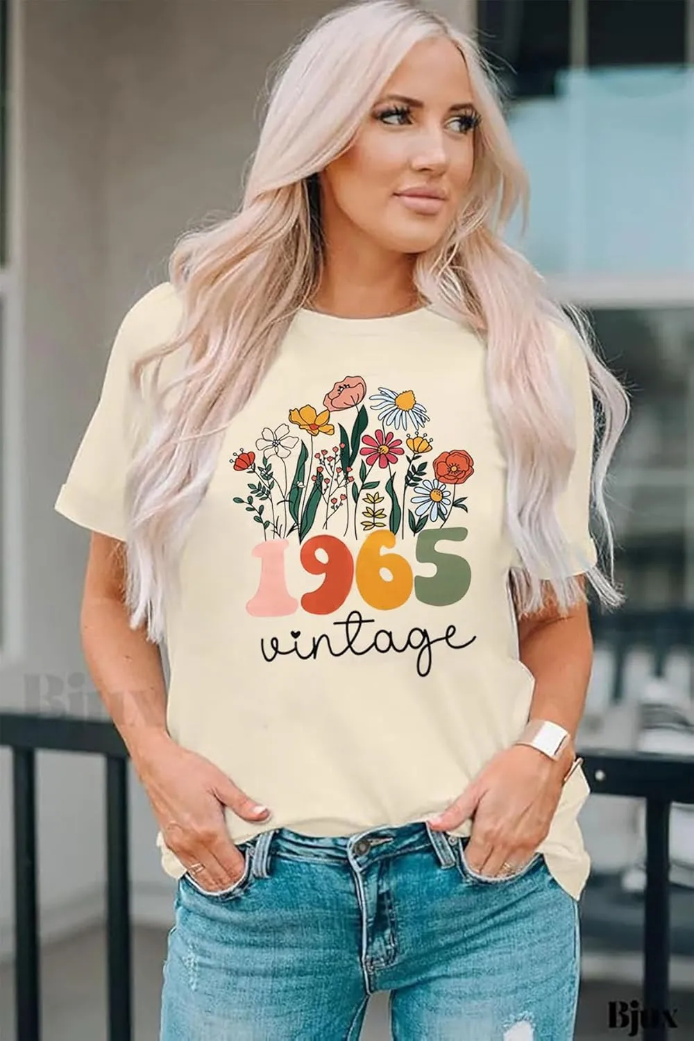 60th Birthday Shirt Women Vintage 1965 T-Shirt Sixty Birthday Party Tee 60 Years Old Birthday Gifts Short Sleeve Top