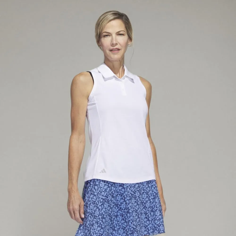 adidas Women's Textured Sleeveless Golf Polo Shirt