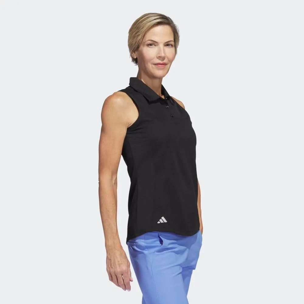 adidas Women's Textured Sleeveless Golf Polo Shirt