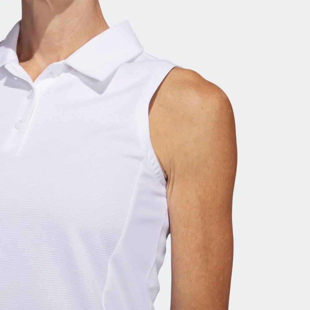 adidas Women's Textured Sleeveless Golf Polo Shirt