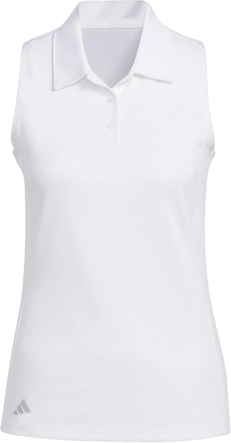 adidas Women's Textured Sleeveless Golf Polo Shirt