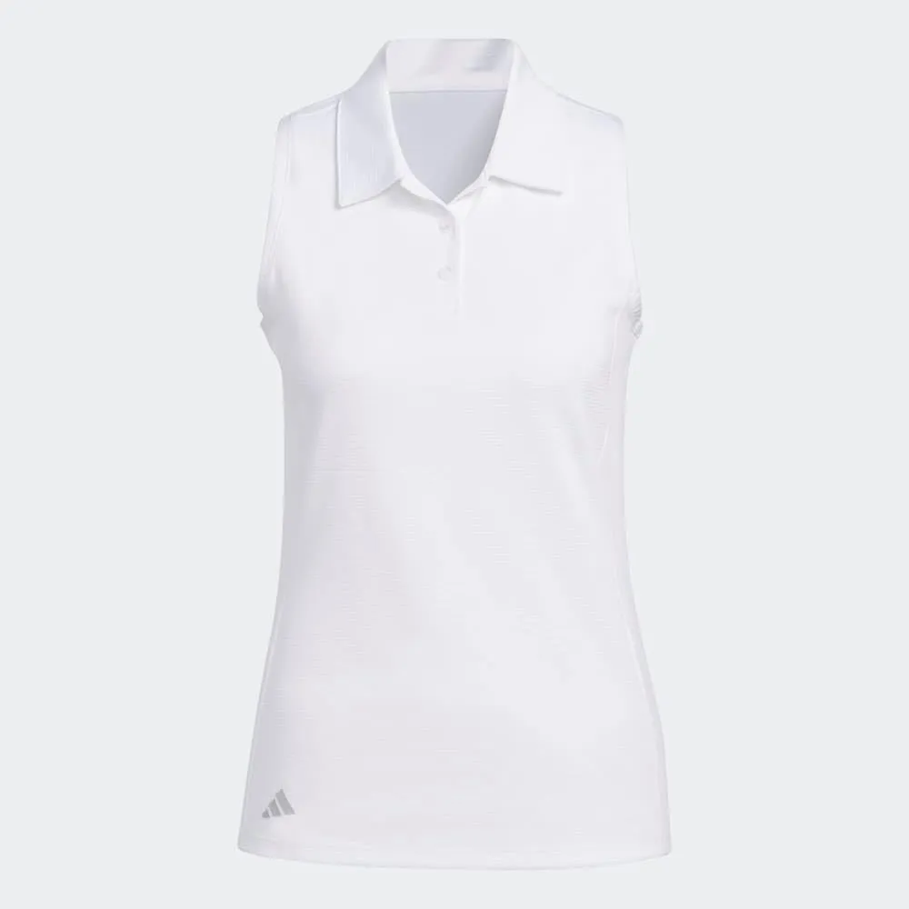 adidas Women's Textured Sleeveless Golf Polo Shirt