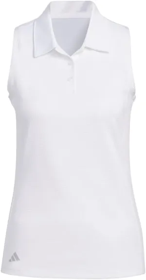 adidas Women's Textured Sleeveless Golf Polo Shirt