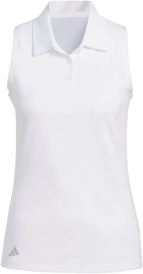 adidas Women's Textured Sleeveless Golf Polo Shirt