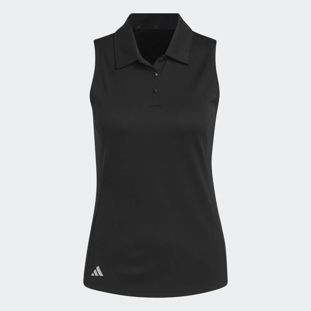 adidas Women's Textured Sleeveless Golf Polo Shirt
