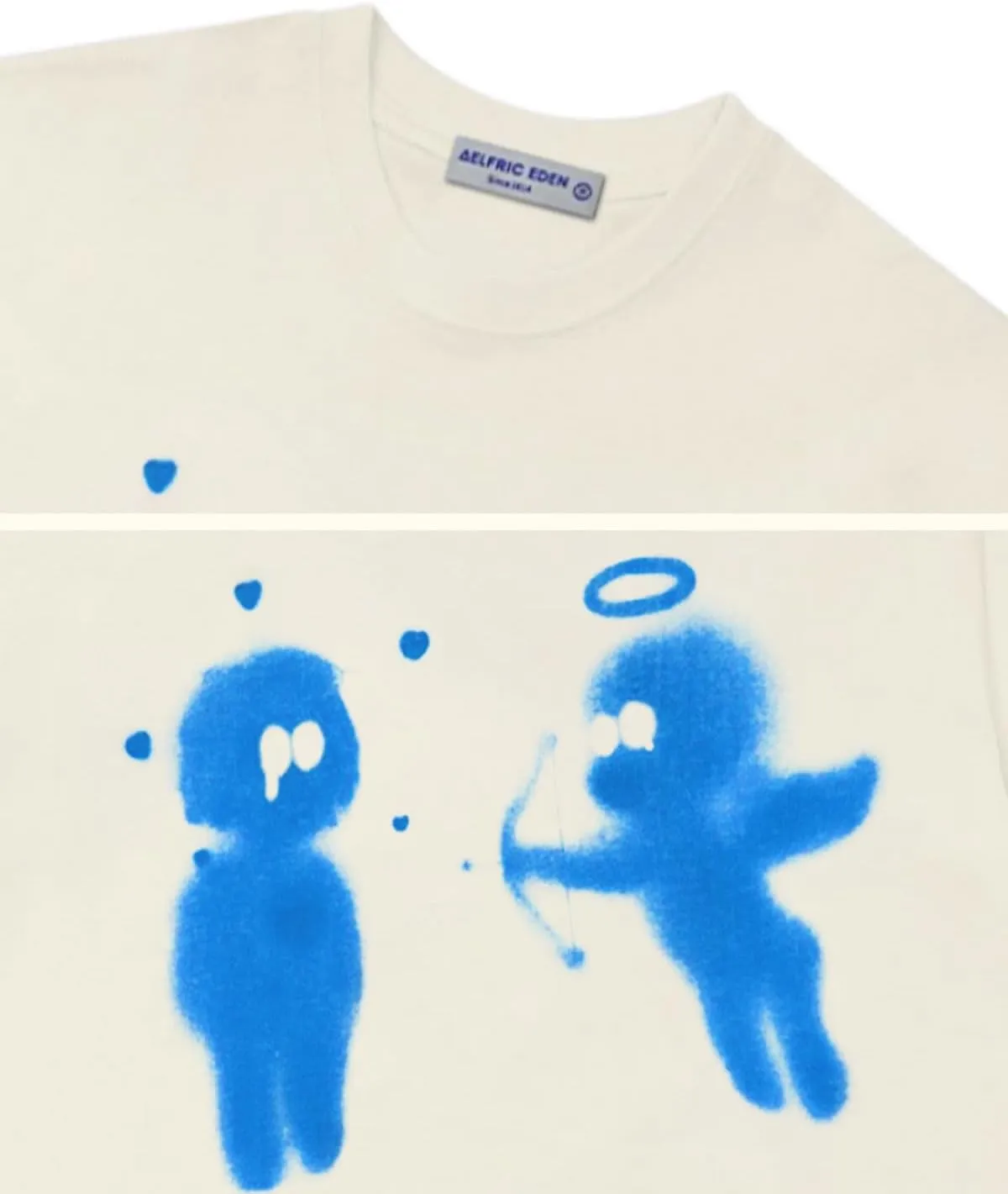 Aelfric Eden Mens Graphic Tees Cupids Love Arrow Oversized Tshirt Print Unisex Tee Y2K Causal Streetwear Tops