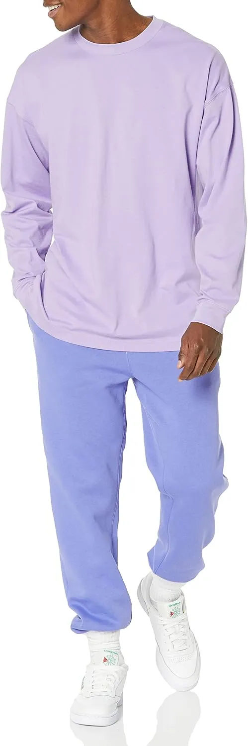 Amazon Essentials Men's Long-Sleeve T-Shirt Oversized-Fit Organic Cotton