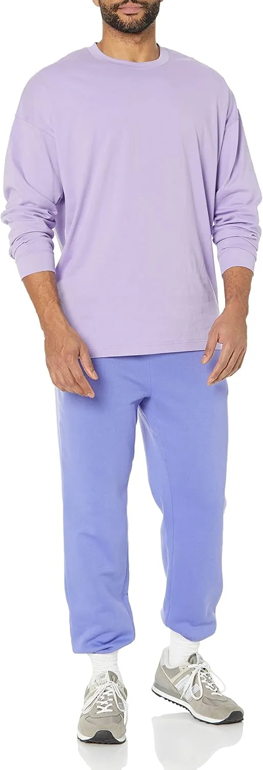 Amazon Essentials Men's Long-Sleeve T-Shirt Oversized-Fit Organic Cotton