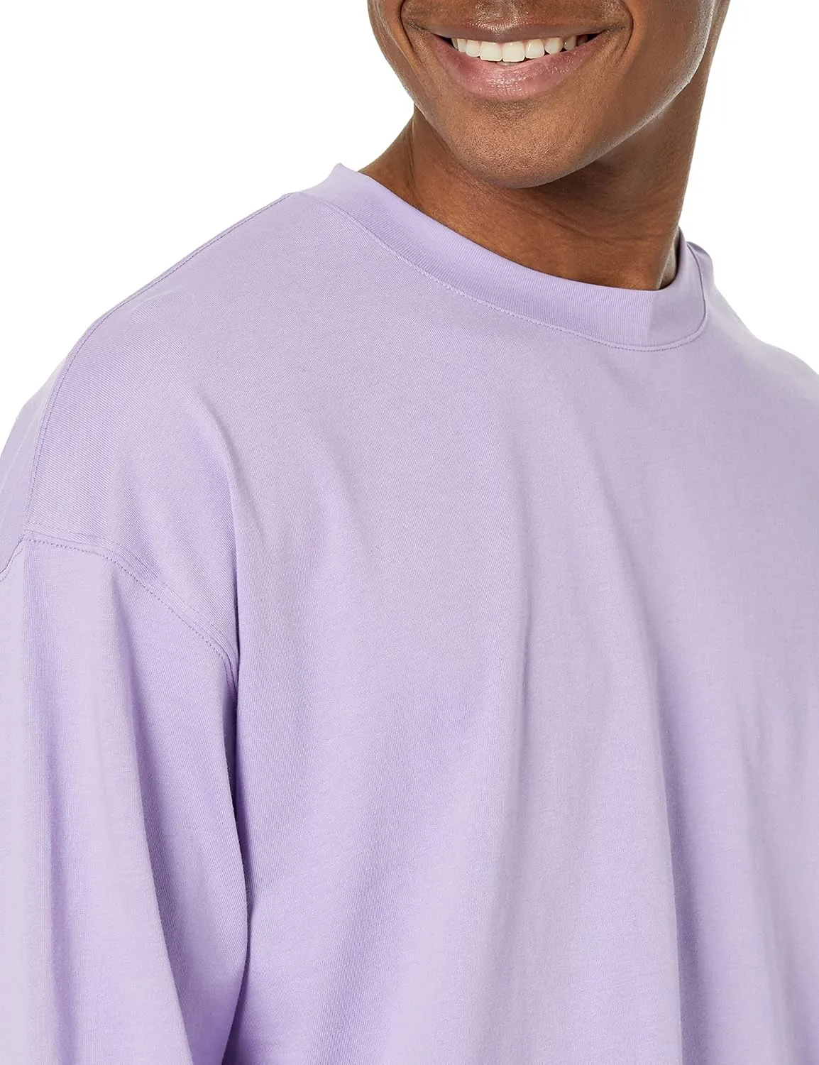 Amazon Essentials Men's Long-Sleeve T-Shirt Oversized-Fit Organic Cotton