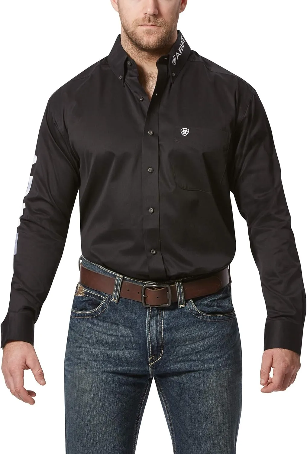 ARIAT Men's Team Logo Twill Classic Fit Shirt