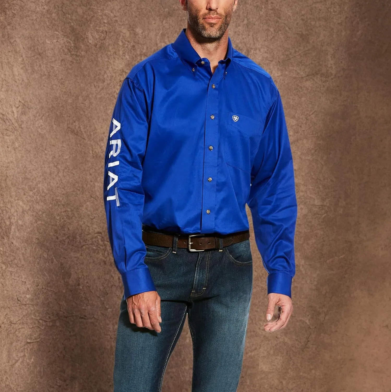 ARIAT Men's Team Logo Twill Classic Fit Shirt