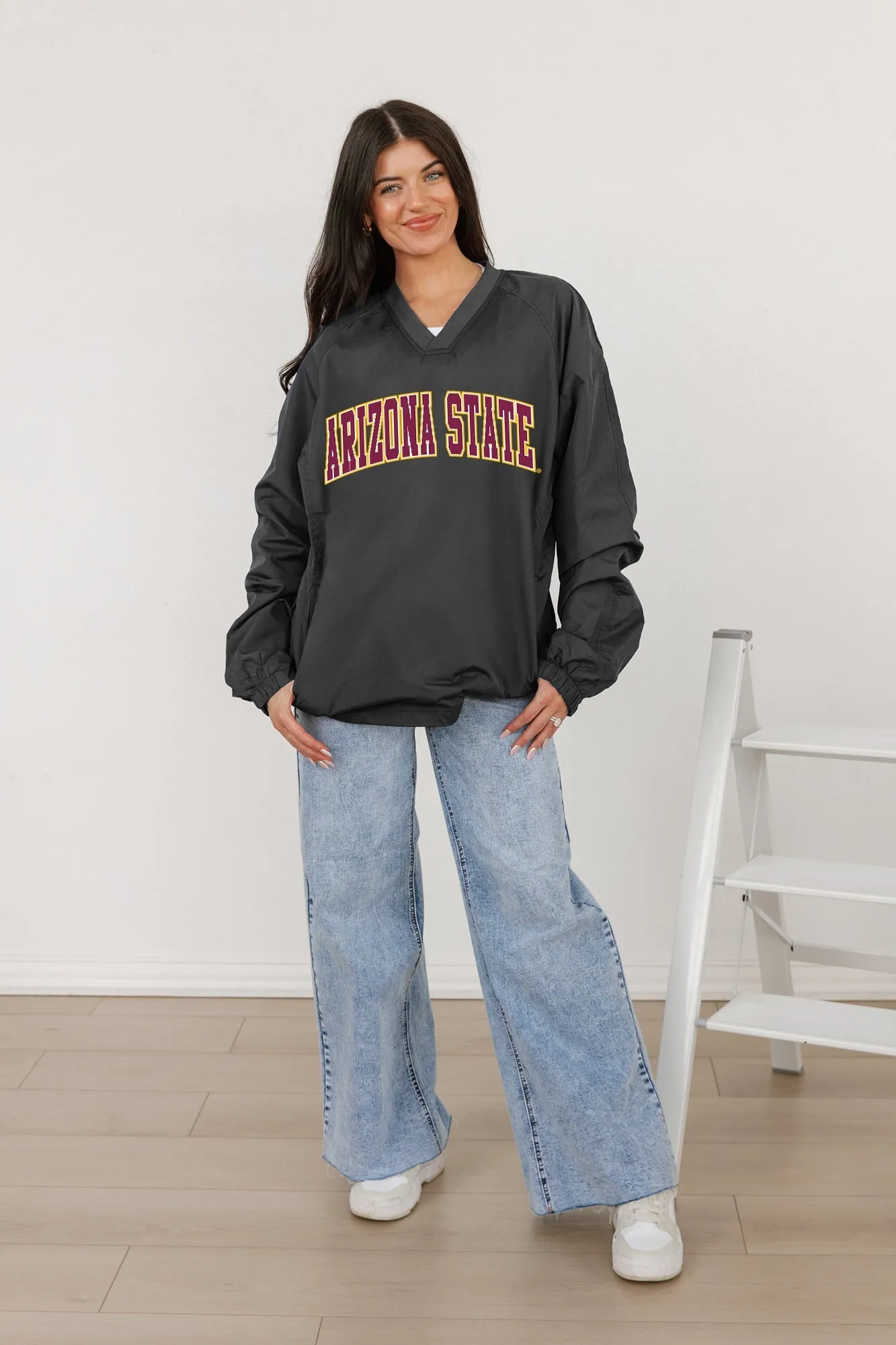 ARIZONA STATE SUN DEVILS VICTORY BOUND CLASSIC V-NECK WIND SHIRT BY MADI PREWETT TROUTT