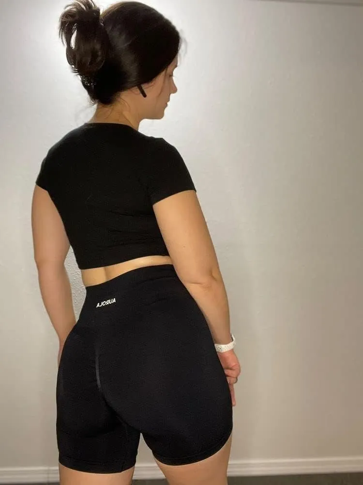 AUROLA 3 Pieces Sets Intensify Workout Shorts for Women Seamless Scrunch Short Gym Yoga Running Active Shorts