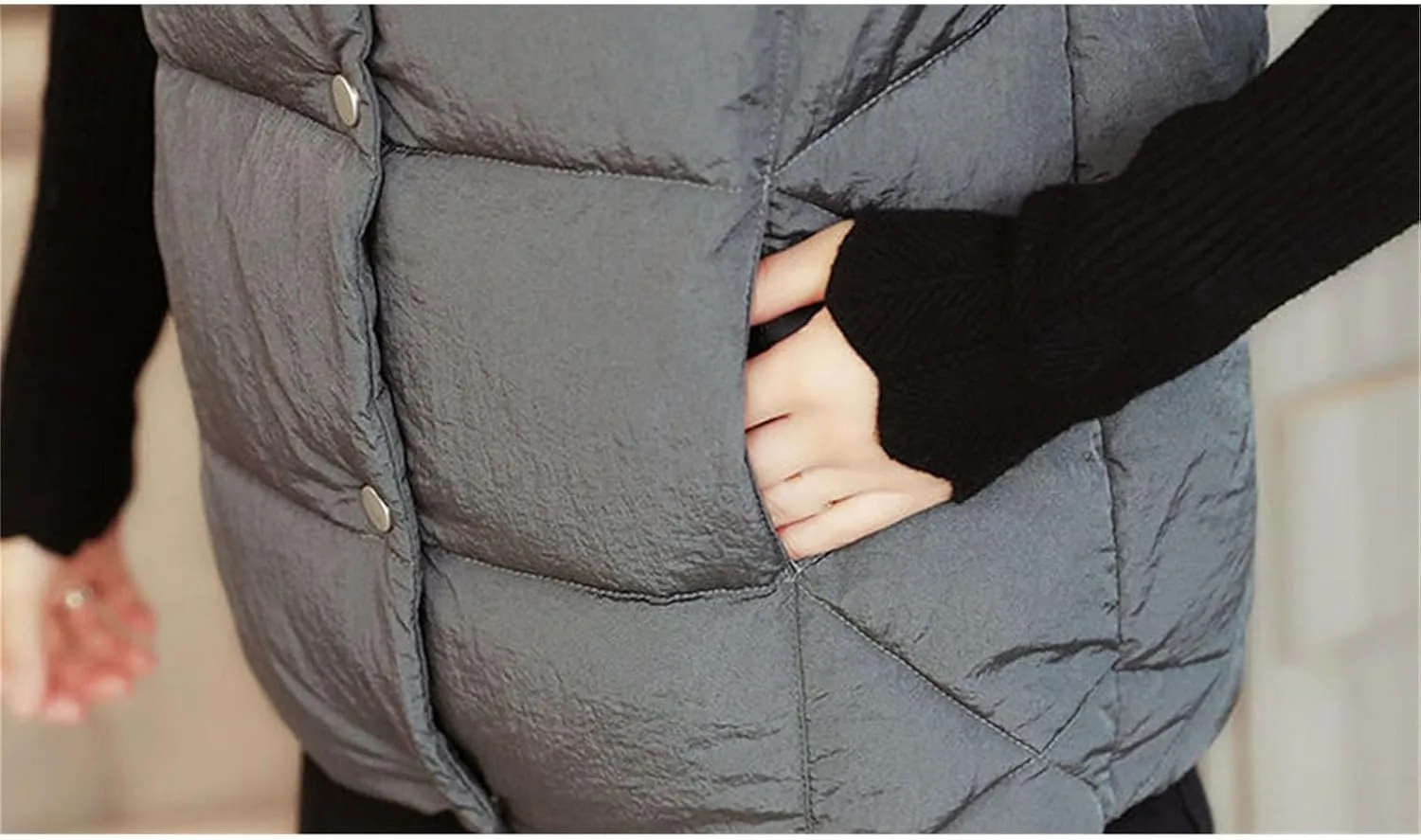 Autumn Winter Womens Down Vest Jackets Casual Sleeveless Stand Collar Women Slim Cotton Padded Waistcoat