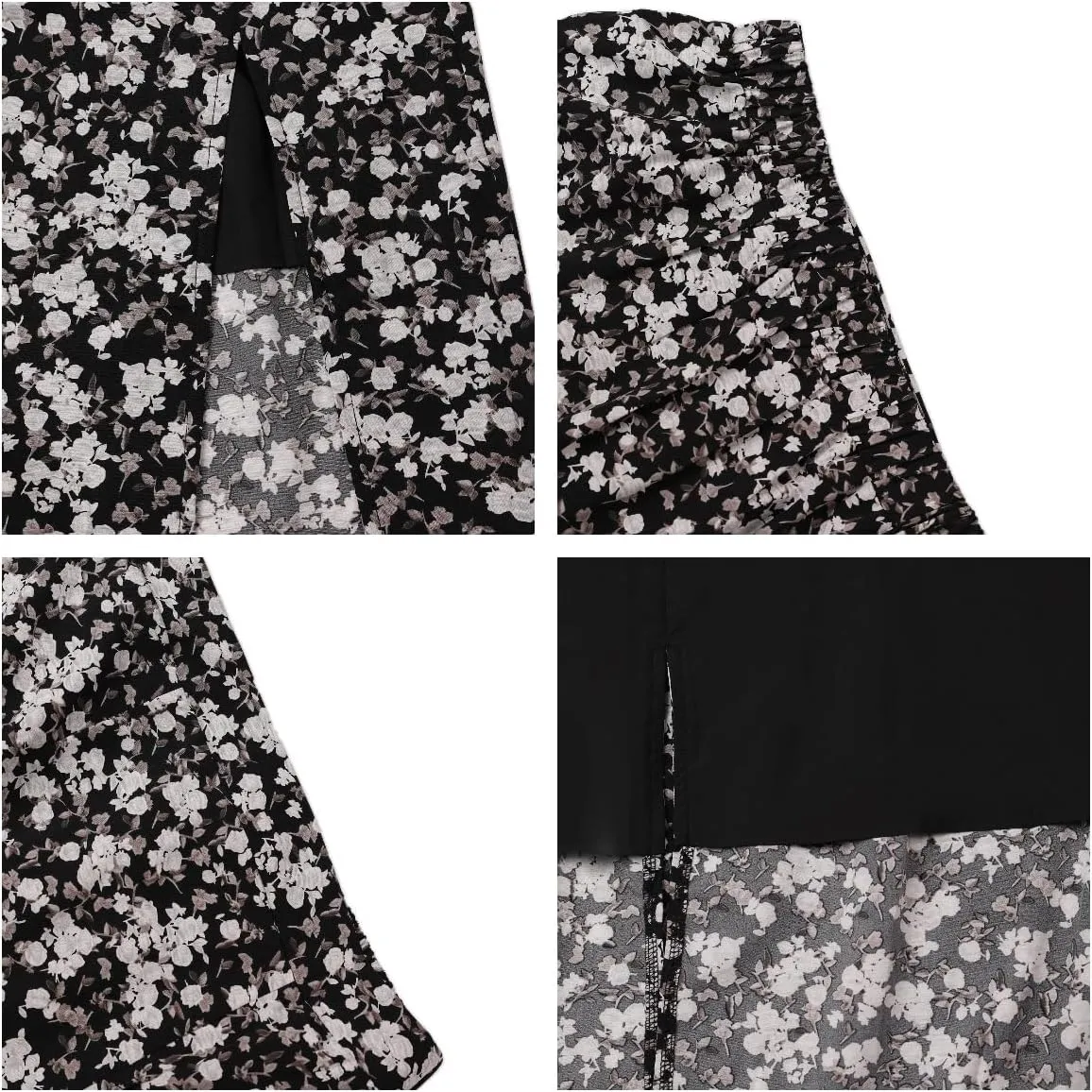 Avanova Women's Boho Leopard Print Thigh High Waist A Line Split Midi Skirt