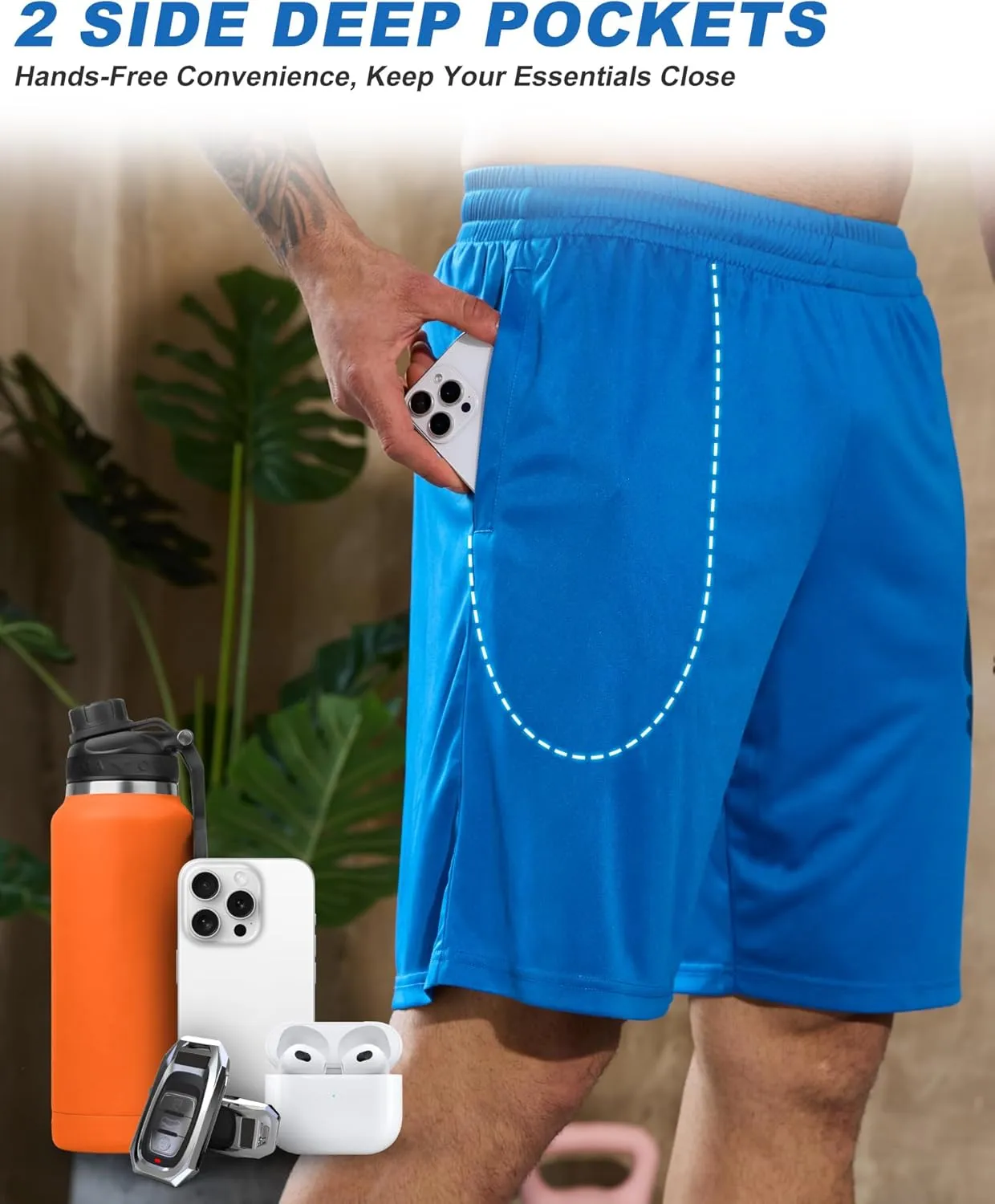 BALENNZ 7 Pack Mens Basketball Shorts with Pockets Mens Shorts Athletic Gym Workout Running Quick Dry Activewear