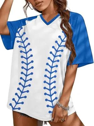 Baseball Shirts Women Baseball Mom Tshirt Baseball Heart Graphic Tee Game Day Gifts Funny Short Sleeve Tops