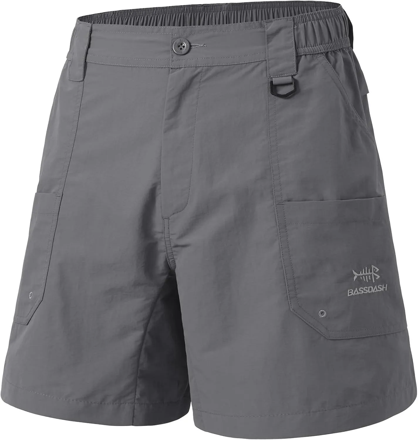 BASSDASH Men's 6" Fishing Shorts UPF 50  Water Resistant Quick Dry Hiking Cargo Shorts with Multi Pocket