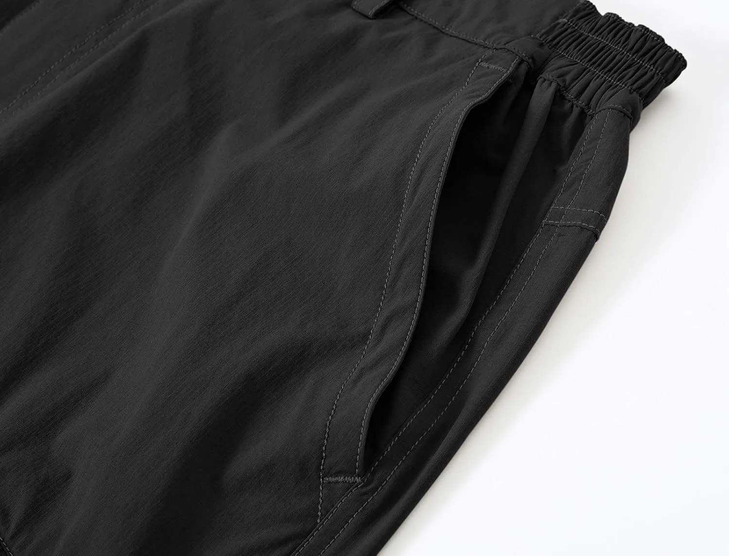 BASUDAM Men's Cargo Hiking Shorts Stretch Quick Dry Lightweight Work Shorts 6 Pockets for Camping Travel
