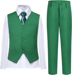 Boys Vest Set Formal Dress Suits Wedding Outfit Dresswear