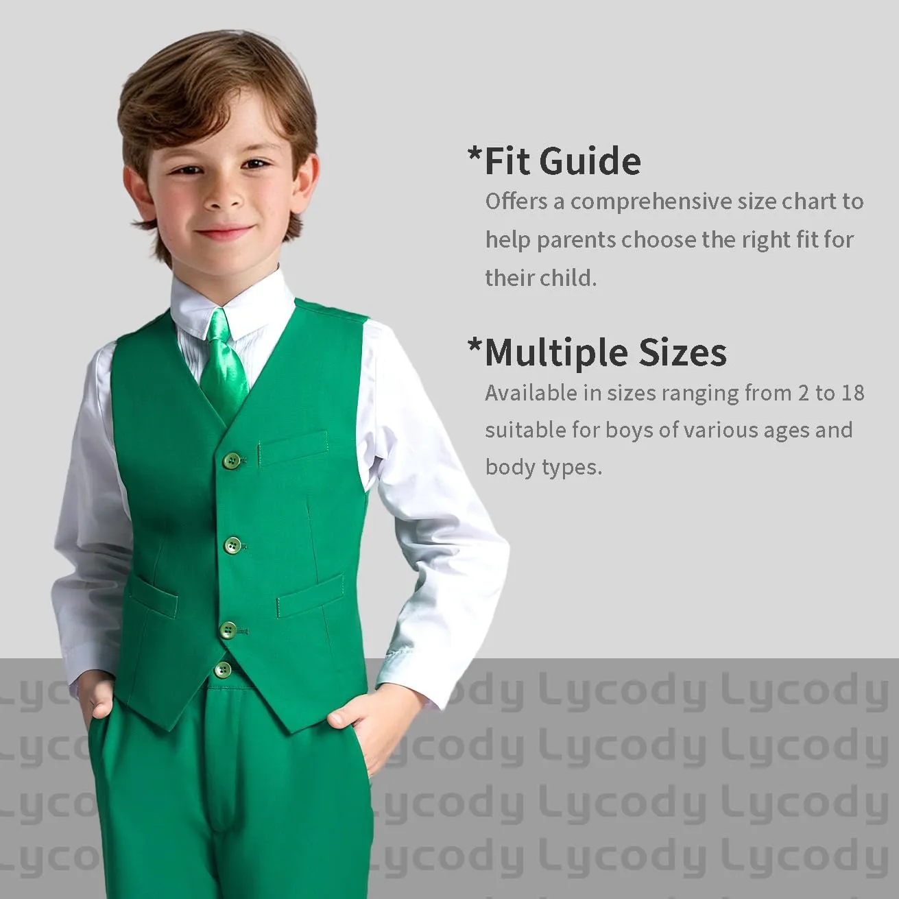 Boys Vest Set Formal Dress Suits Wedding Outfit Dresswear