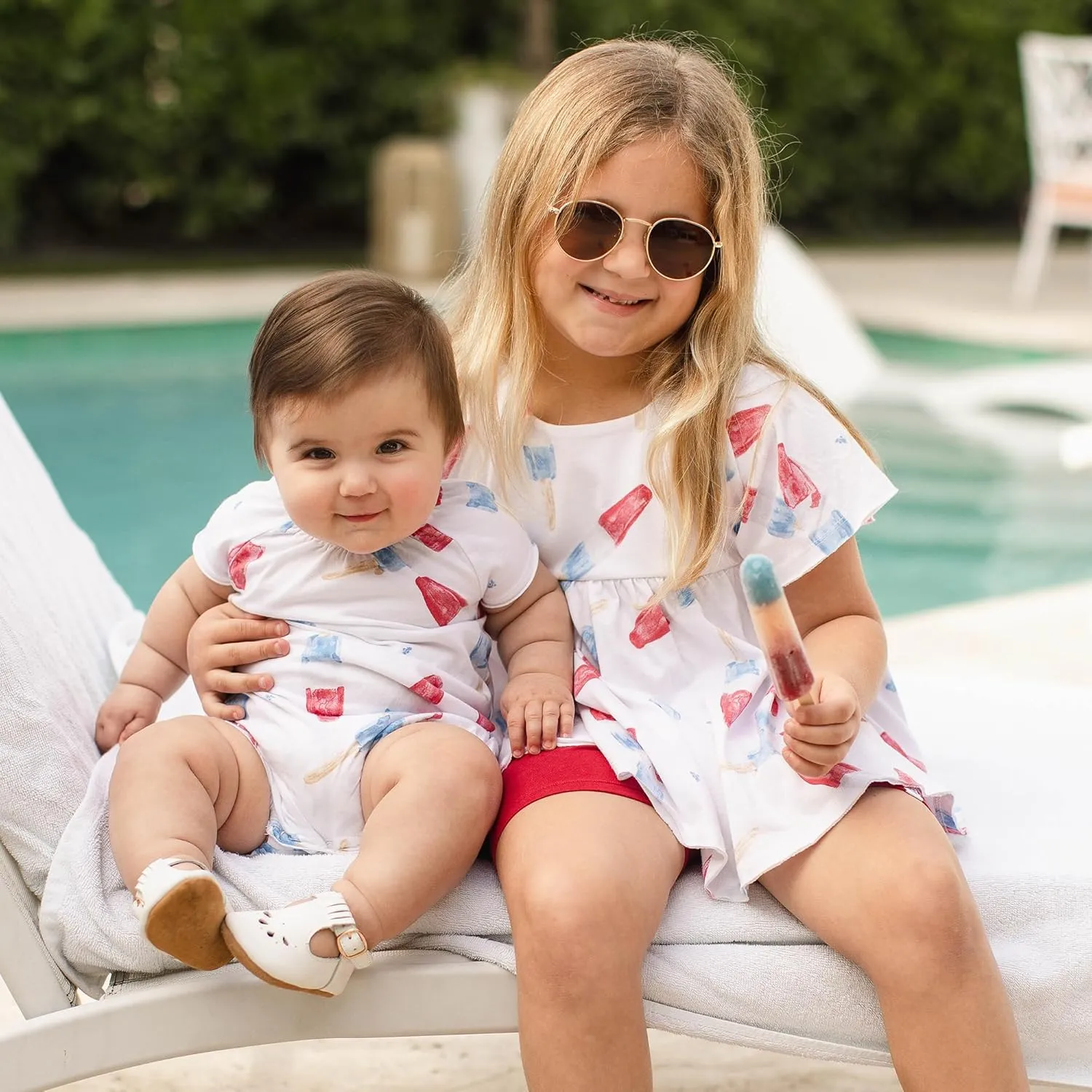 Burt's Bees Baby baby-girls Top and Shorts Set, Tunic and Shorts Bundle, 100% Organic Cotton