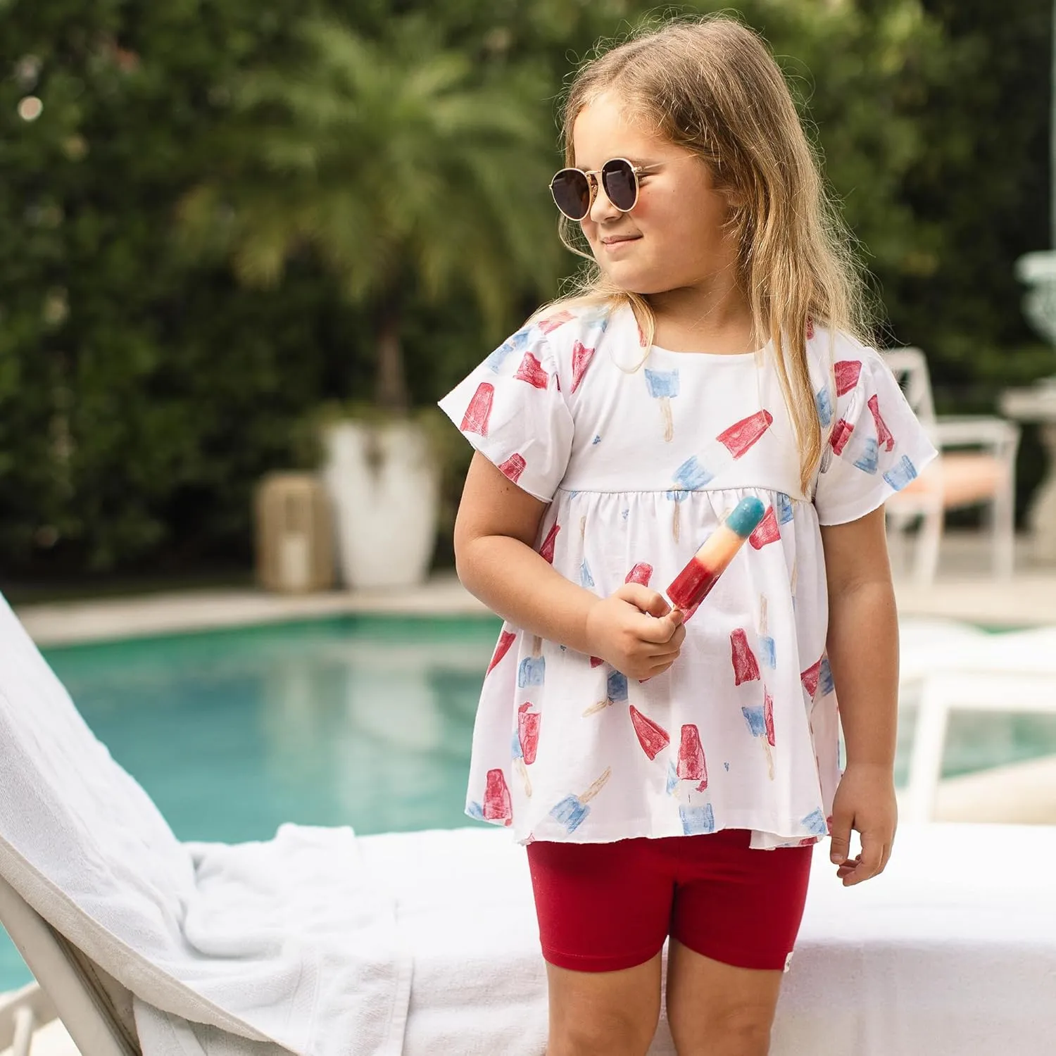 Burt's Bees Baby baby-girls Top and Shorts Set, Tunic and Shorts Bundle, 100% Organic Cotton
