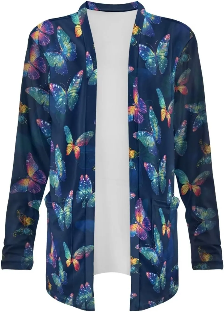 Cardigan Sweaters for Women Long Sleeve Cardigan Soft Drape Open Front Fall Dusters V-Neck Jackets Dressy Loose Coat
