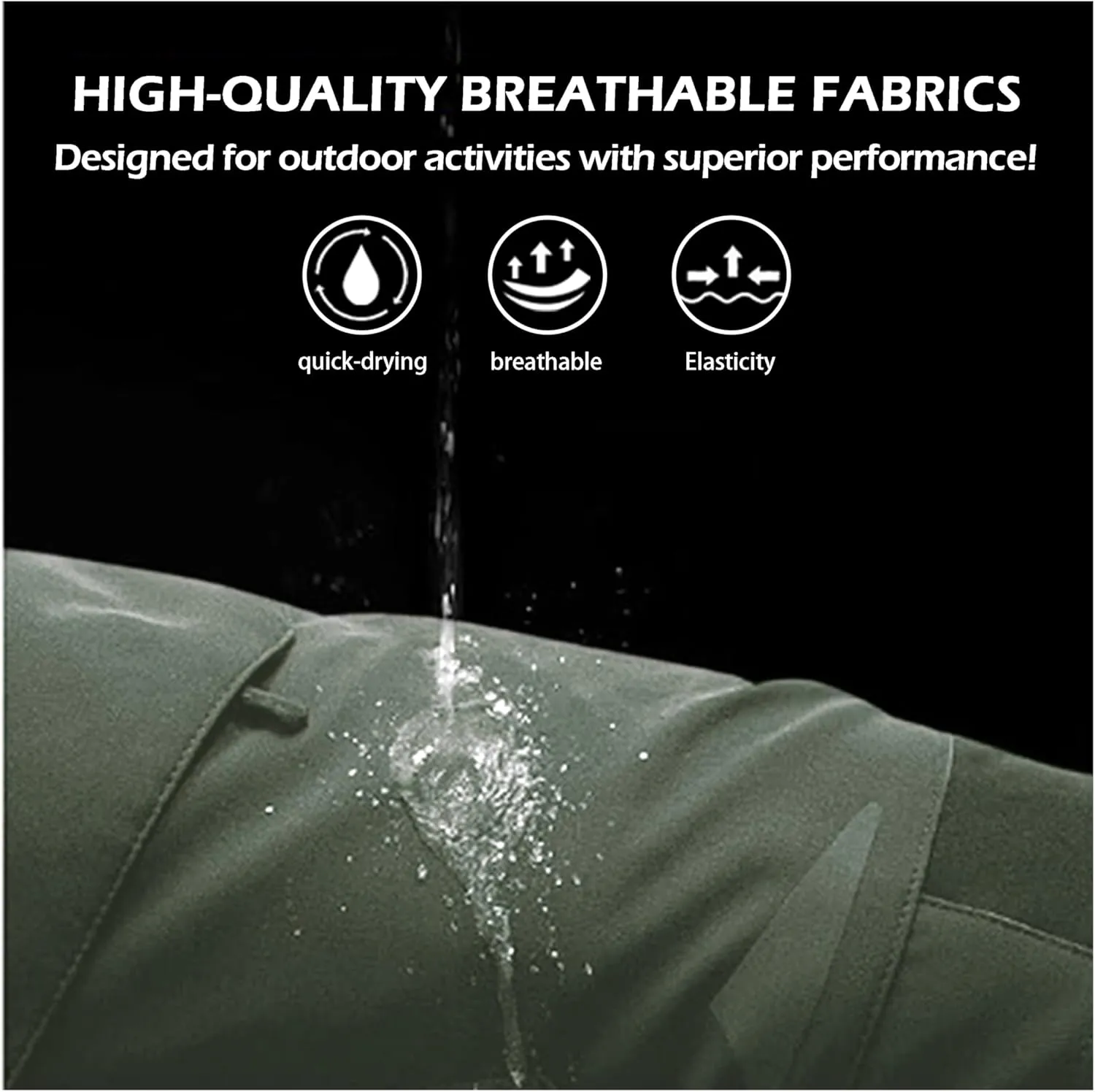 Cargo Shorts for Man Waterproof Stretch Multi Pockets Quick-Dry Outdoor Camping Running Athletic Men's Shorts