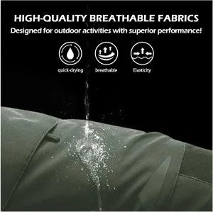 Cargo Shorts for Man Waterproof Stretch Multi Pockets Quick-Dry Outdoor Camping Running Athletic Men's Shorts