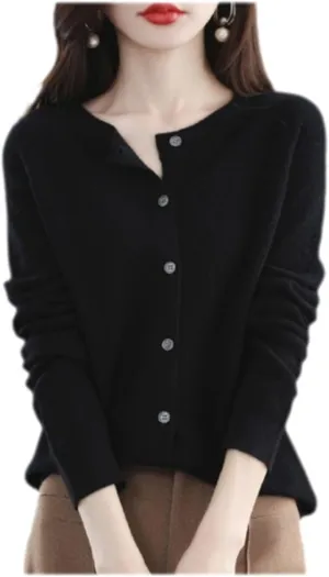 Cashmere Cardigans for Women,Cashmere Sweaters for Women,Cashmeres Button Front Long Sleeve Cardigan