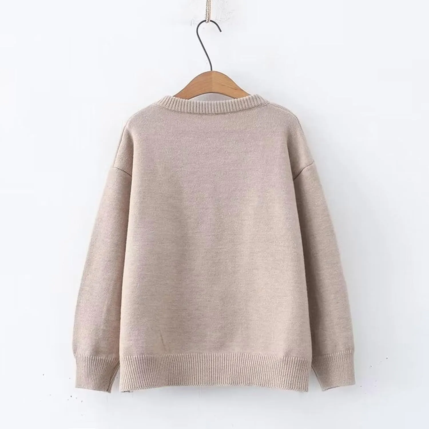 Cat Sweaters for Women Japanese Casual Kawaii Fun Patterned Cardigan Crew Neck Button Up Cozy Knit Coats