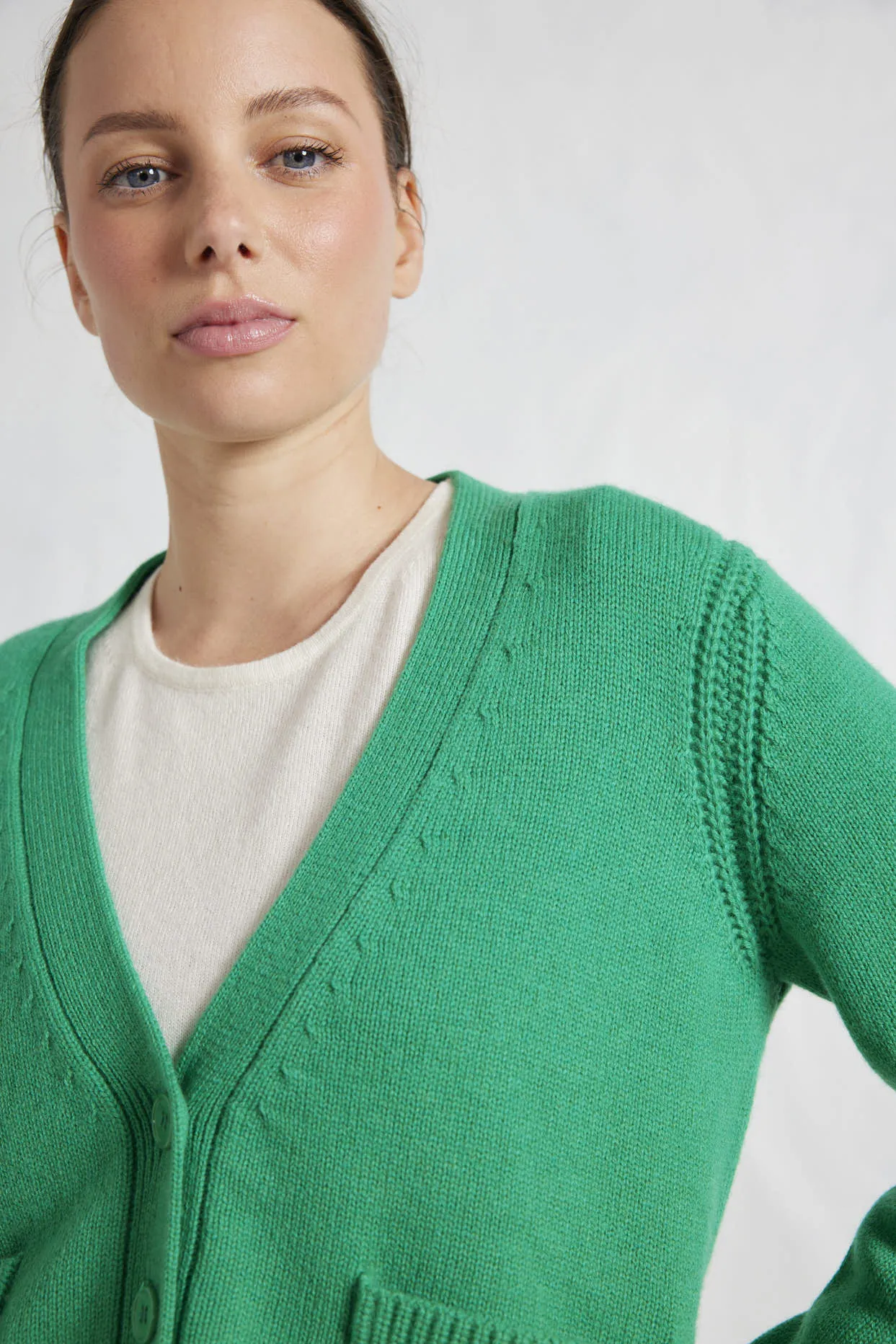 Charlotte Merino Cardi In Jade