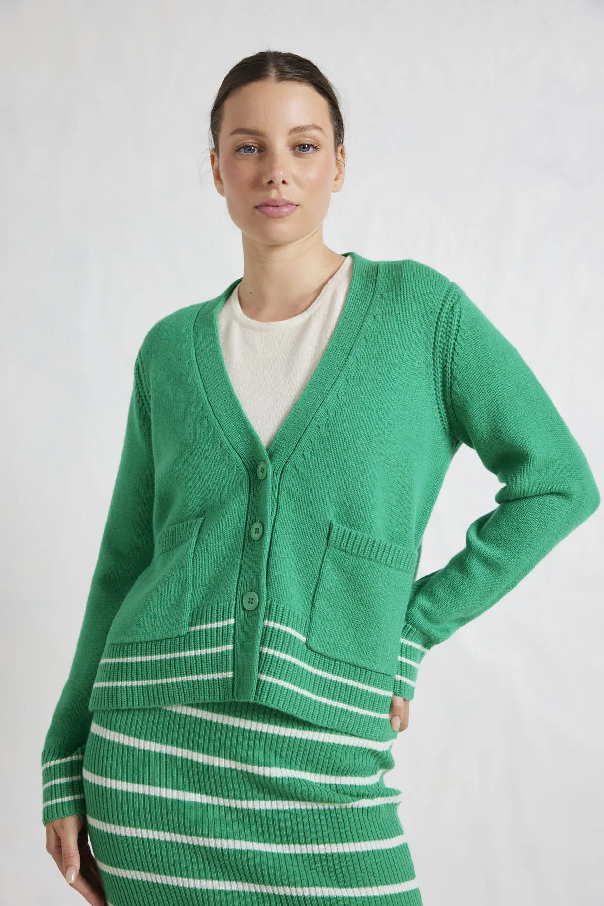 Charlotte Merino Cardi In Jade