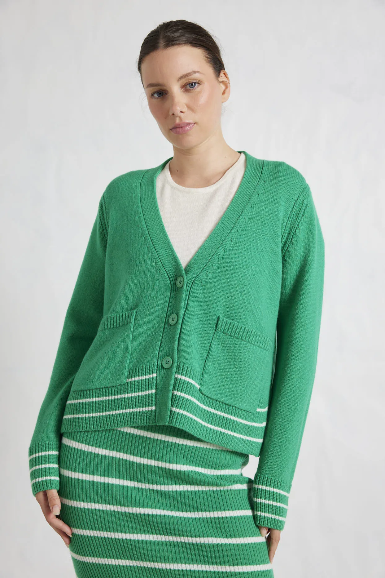 Charlotte Merino Cardi In Jade