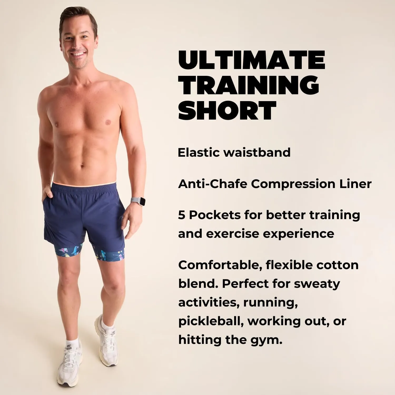 Chubbies Ultimate Training Shorts  Mens Gym Shorts and Activewear, Anti-Chafing Compression Liner, Elastic Waist, 5 Pockets