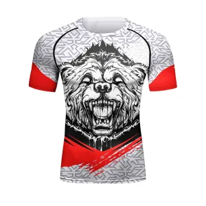 Cody Lundin - Battle Nation : RUSSIA  -  Short Sleeve MMA  / BJJ  Compression Shirt / Rash Guard