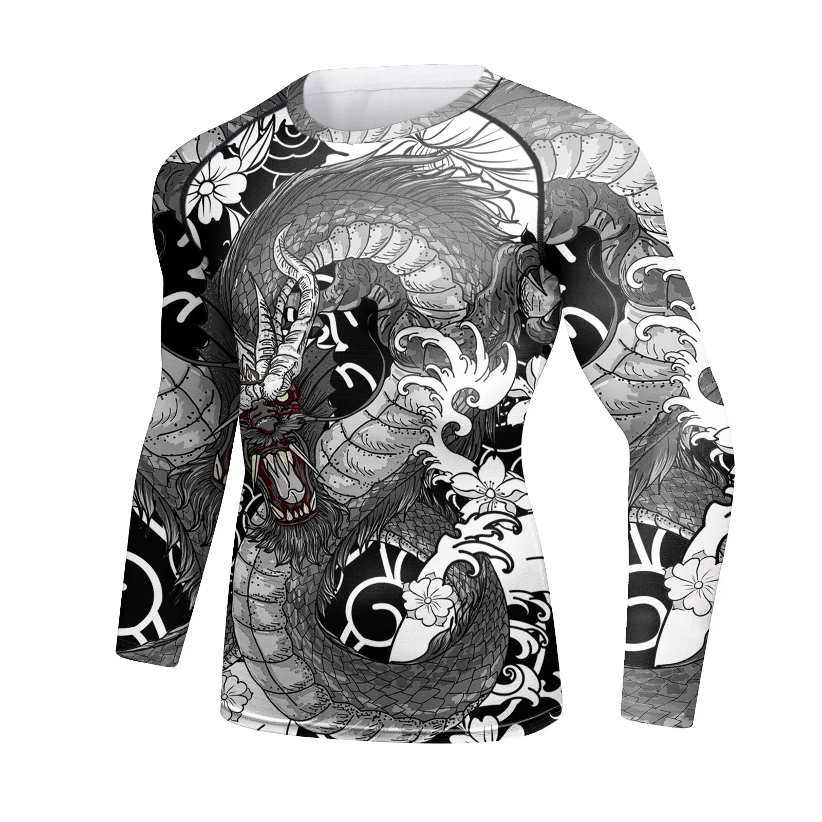 Cody Lundin - Mural Series : Shinry -  Long Sleeve MMA  / BJJ  Compression Shirt / Rash Guard