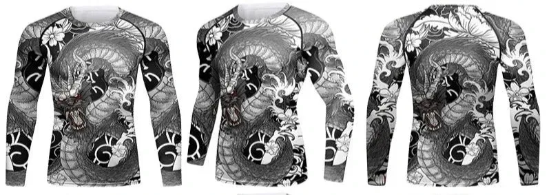 Cody Lundin - Mural Series : Shinry -  Long Sleeve MMA  / BJJ  Compression Shirt / Rash Guard