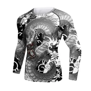 Cody Lundin - Mural Series : Shinry -  Long Sleeve MMA  / BJJ  Compression Shirt / Rash Guard