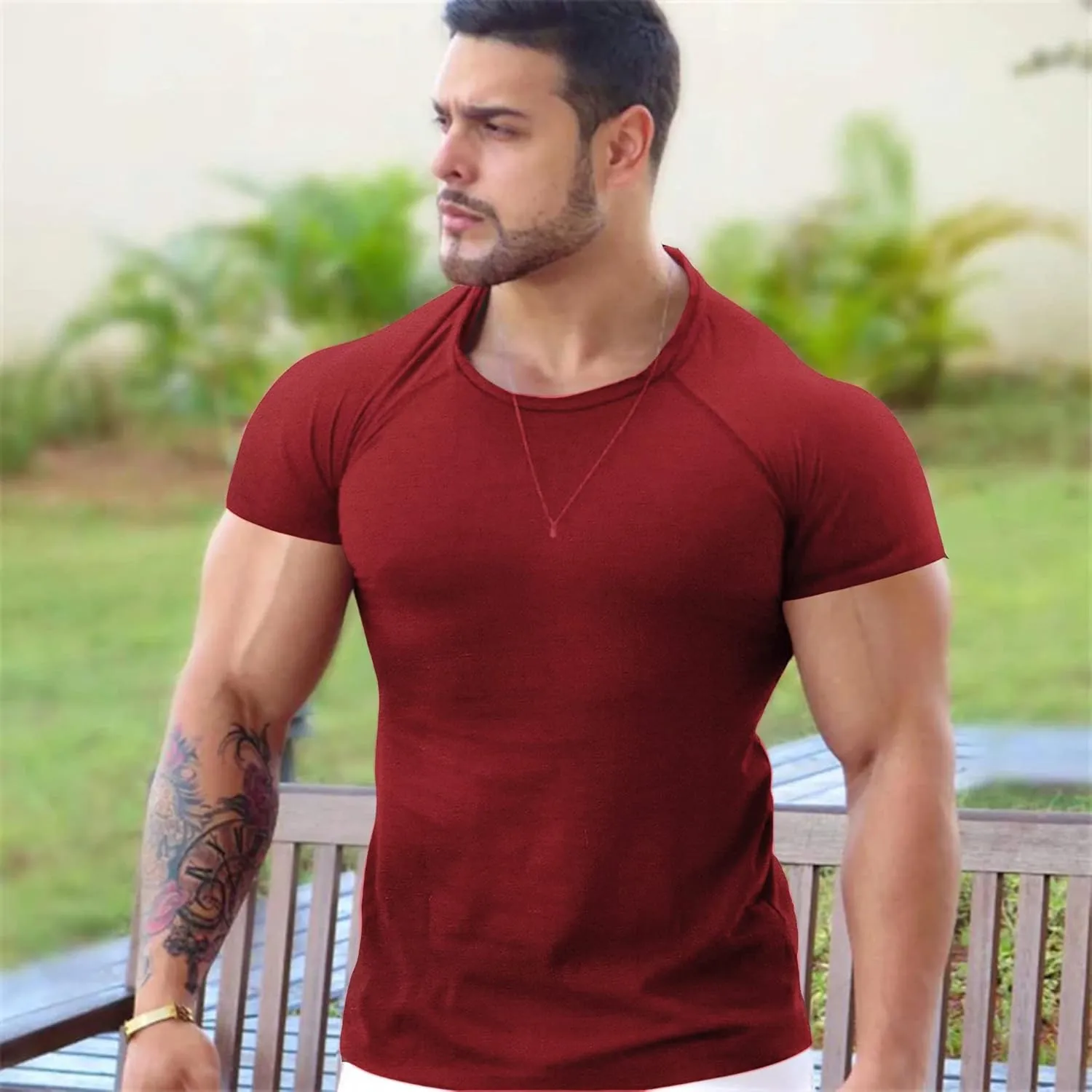 COOFANDY Men's 3 Pack Workout T Shirts Short Sleeve Gym Bodybuilding Muscle Shirt Base Layer Fitness Tee Tops