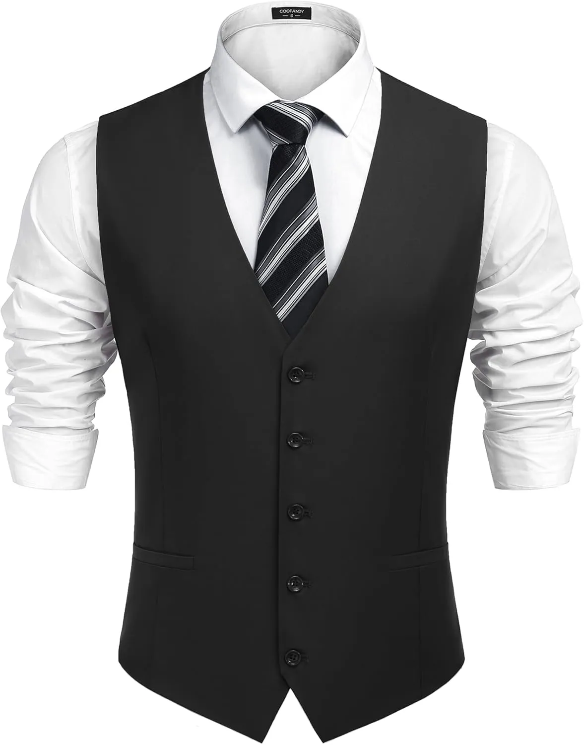 COOFANDY Men's Business Suit Vest Casual Dress Vest Slim Fit Formal Waistcoat