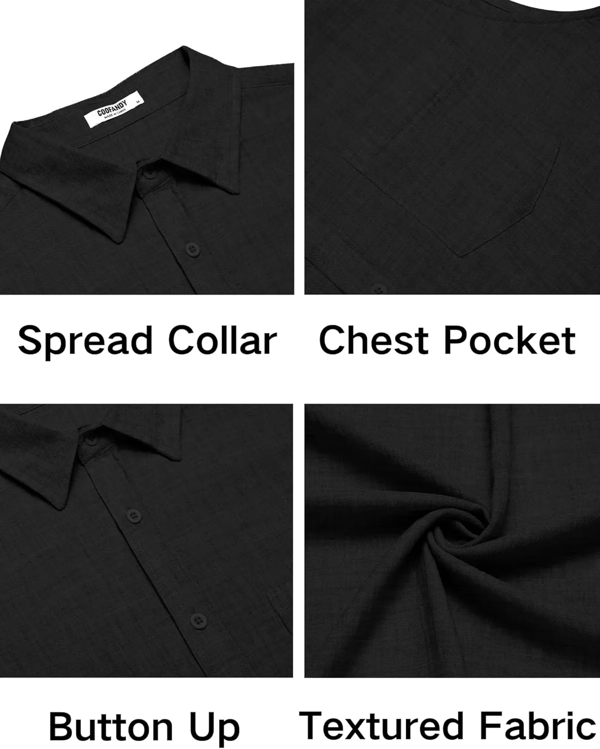 COOFANDY Men's Sleeveless Beach Shirts Summer Button Up Tank Tops Casual Textured Tank Shirt