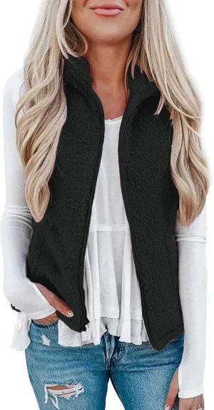 COTECRAM 2025 Fashion Women Faux Fur Vest Short Sleeveless Jacket Winter Warm Coats Outwear Comfy Soft Waistcoat
